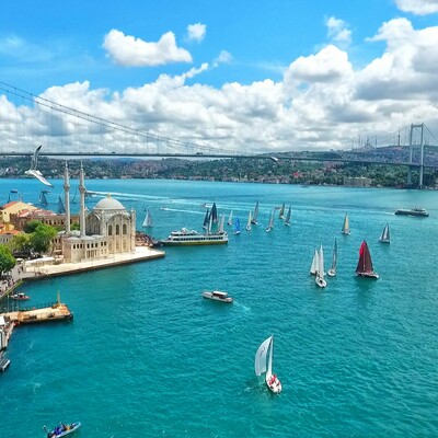Bospor, Istanbul putovanje zrakoplovom