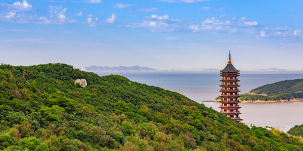 Kina, Putuoshan Duobao Tower, Ningbo, Zhejiang