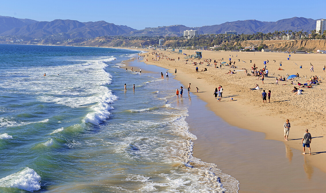 Venice beach plaža, putovanje Amerika, hippiji na plaži, zapadna obala Amerike