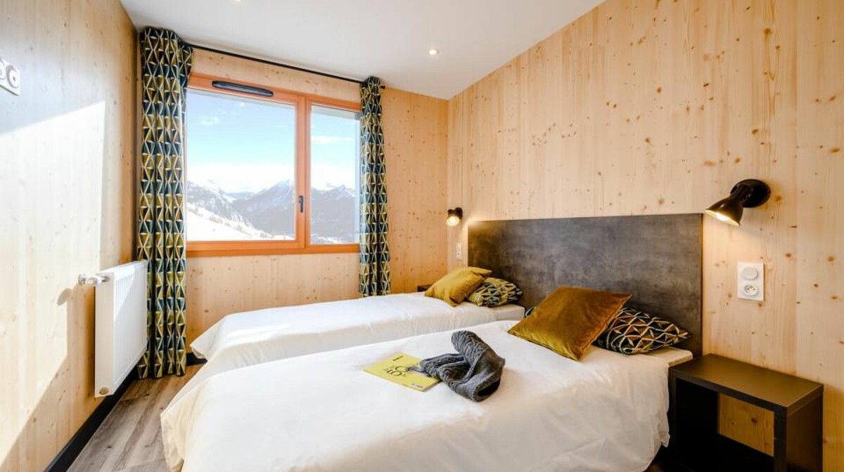 Francuska, skijanje, Les Sybelles, Residence L’Etoile des Sybelles, spavaća soba