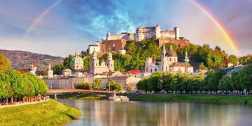 Stari grad Salzburg na 120 m visine iznad Salzburga, putoavanje u Salzburg