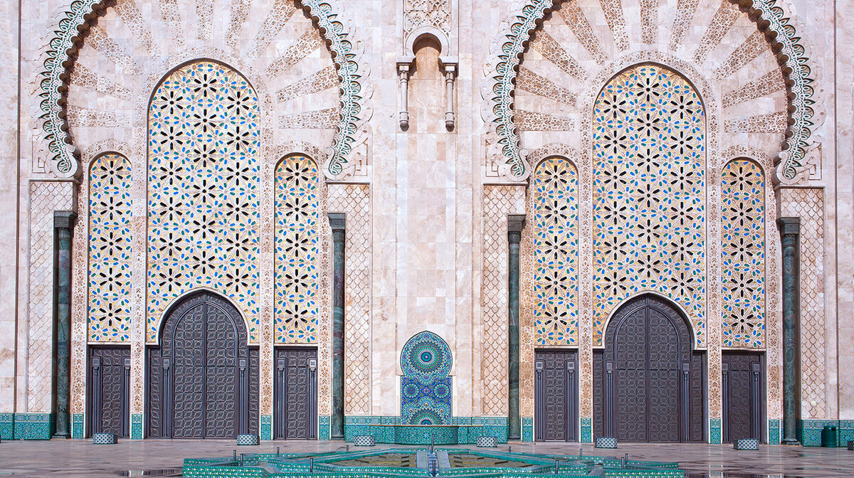 arhitektonski detalji džamije Hassana II, casablanca, maroko, mondo travel, grupni polasci
