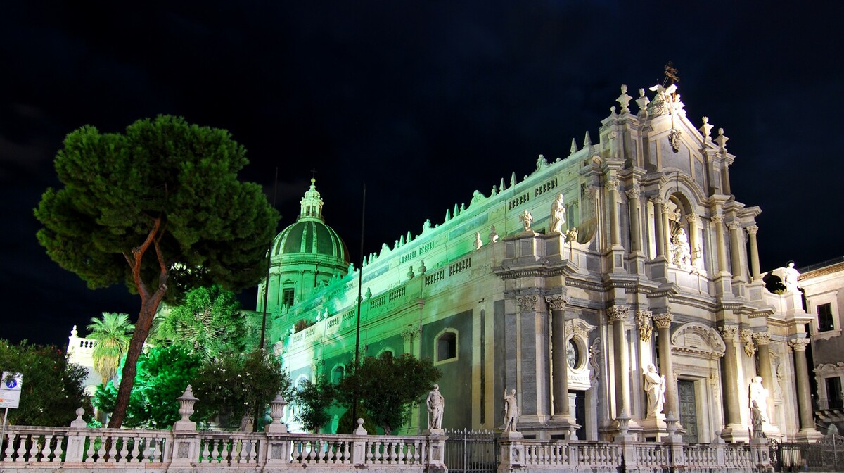 Katedrala Catania, sicilija putovanje posebnim zrakoplovom