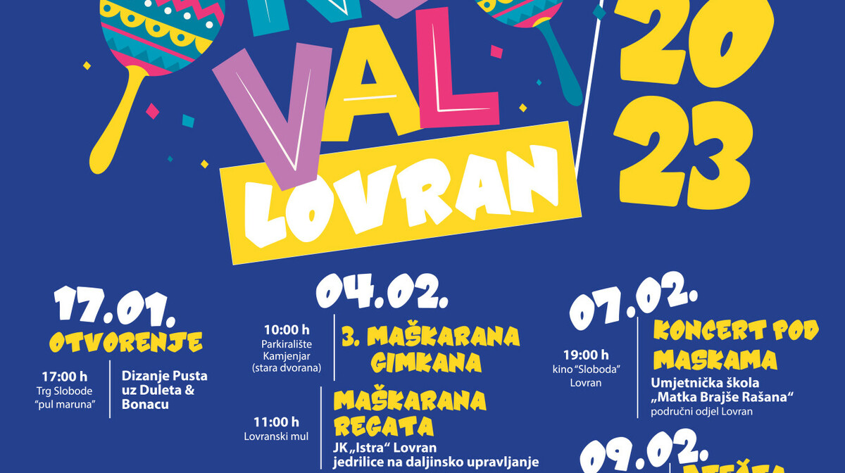 Plakat Karneval Lovran 2023