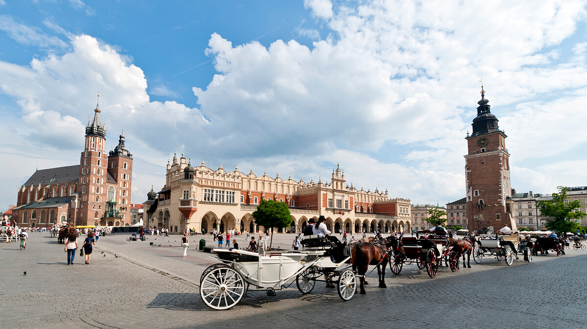 Poljska, Krakow, stari gradski trg