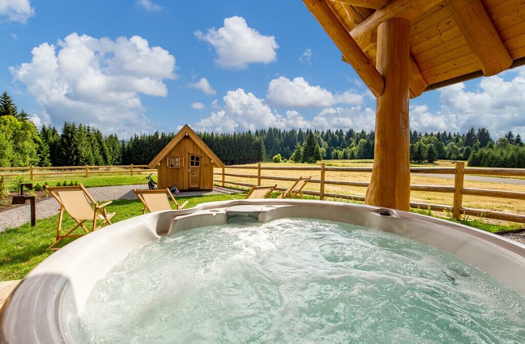 Ravna Gora, Divjake Log Home - Kraljica šume, jacuzzi