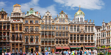 Grand Place u Bruxellesu, putoavanje Zemlje Beneluxa, putovanje autobusom