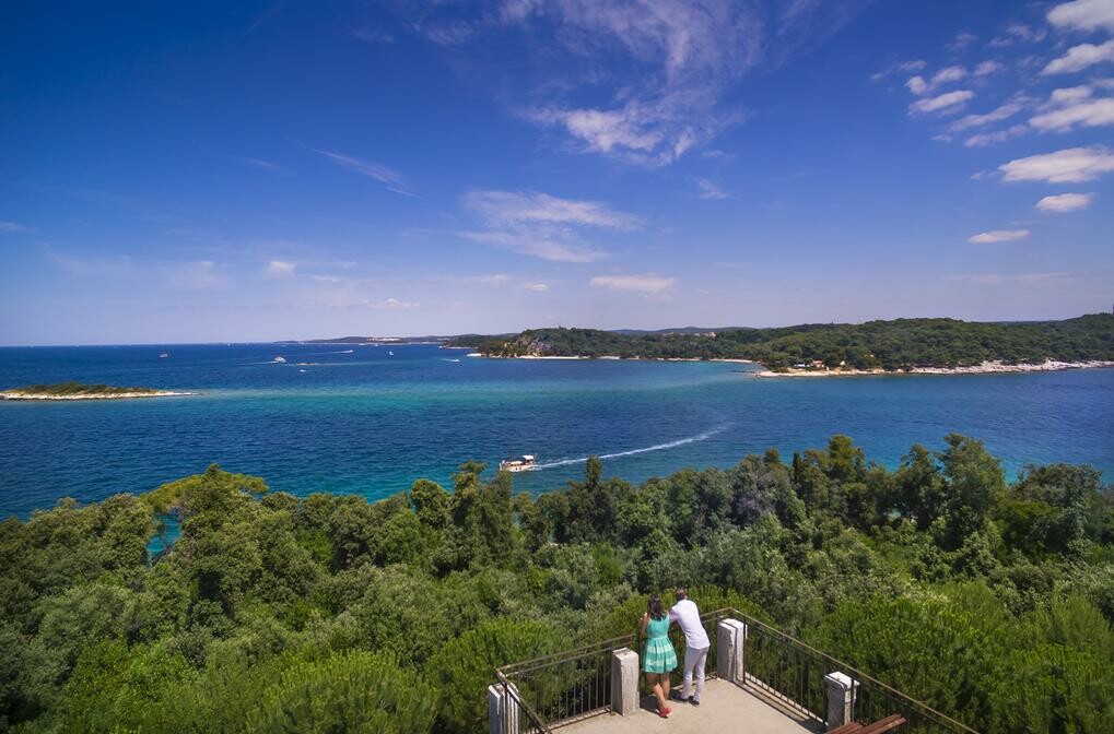 Rovinj, Hotel Istra, pogled na otočiće