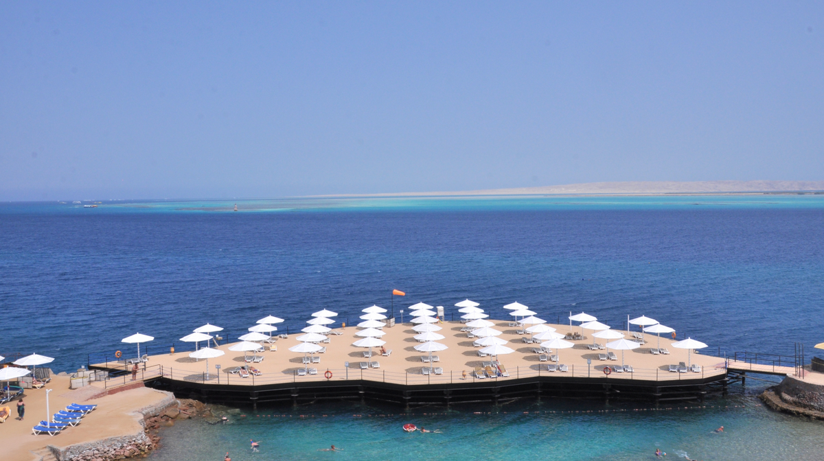 Hurghada, Hotel Sunrise Holidays Resort, plaža