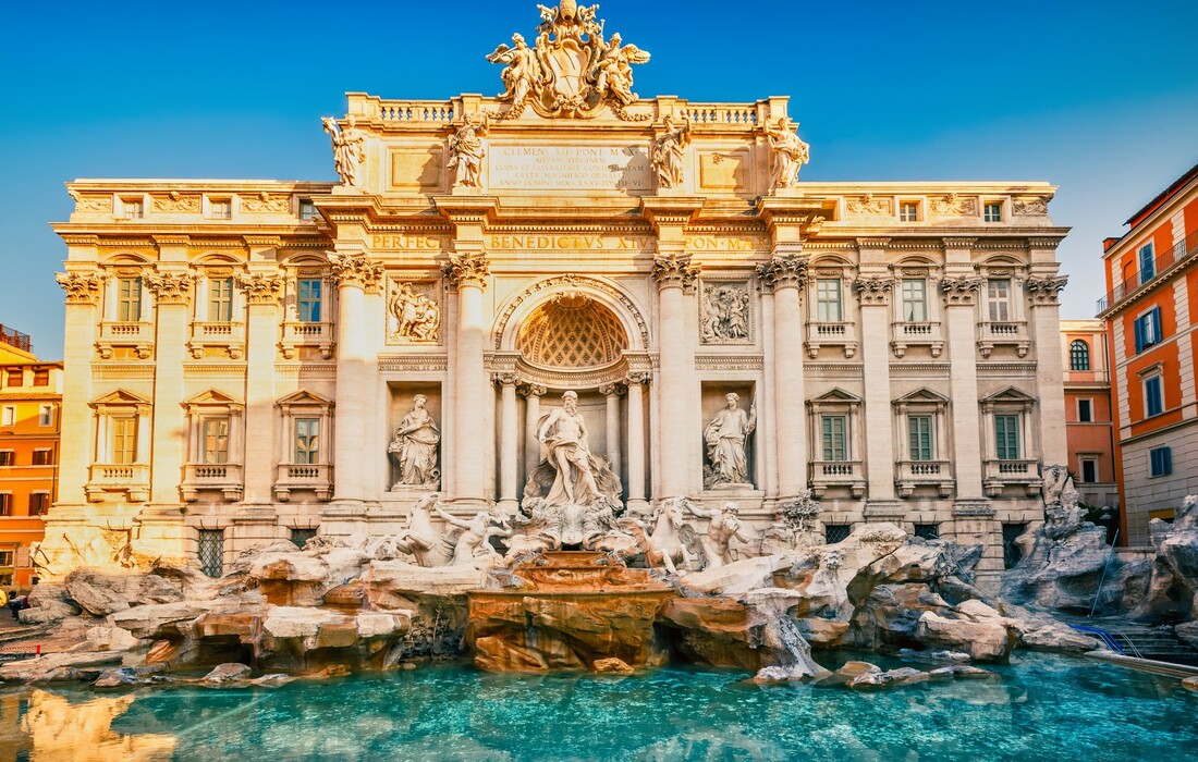 Fontana di Trevi, putovanja zrakoplovom, Mondo travel, europska putovanja