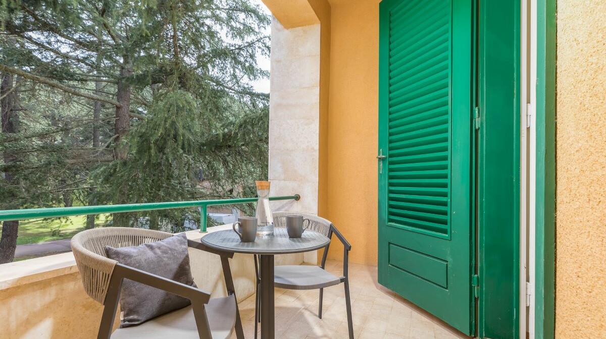 Hotel Neptun, balkon pogled park