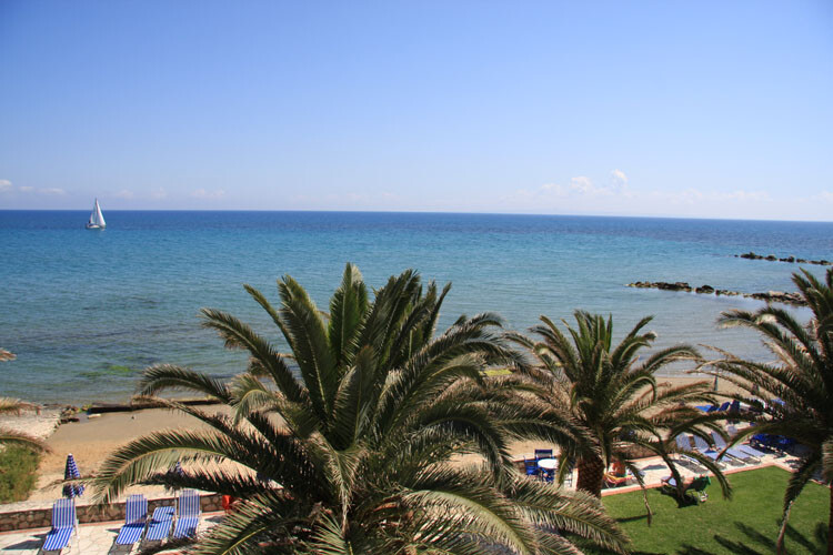 Zakintos mondo travel,  Hotel Zakantha Beach, pogled na plažu