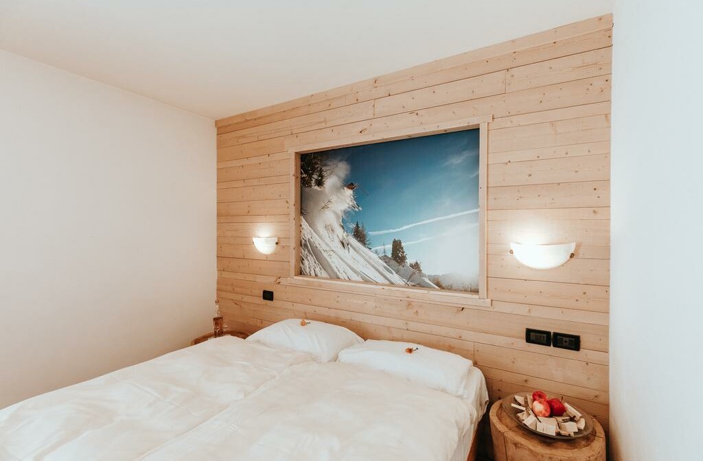 Skijanje u Italiji, skijalište Marilleva, Residence Gaia, krevet