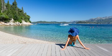 Plaža hotele Lafodia na otoku Lopudu.