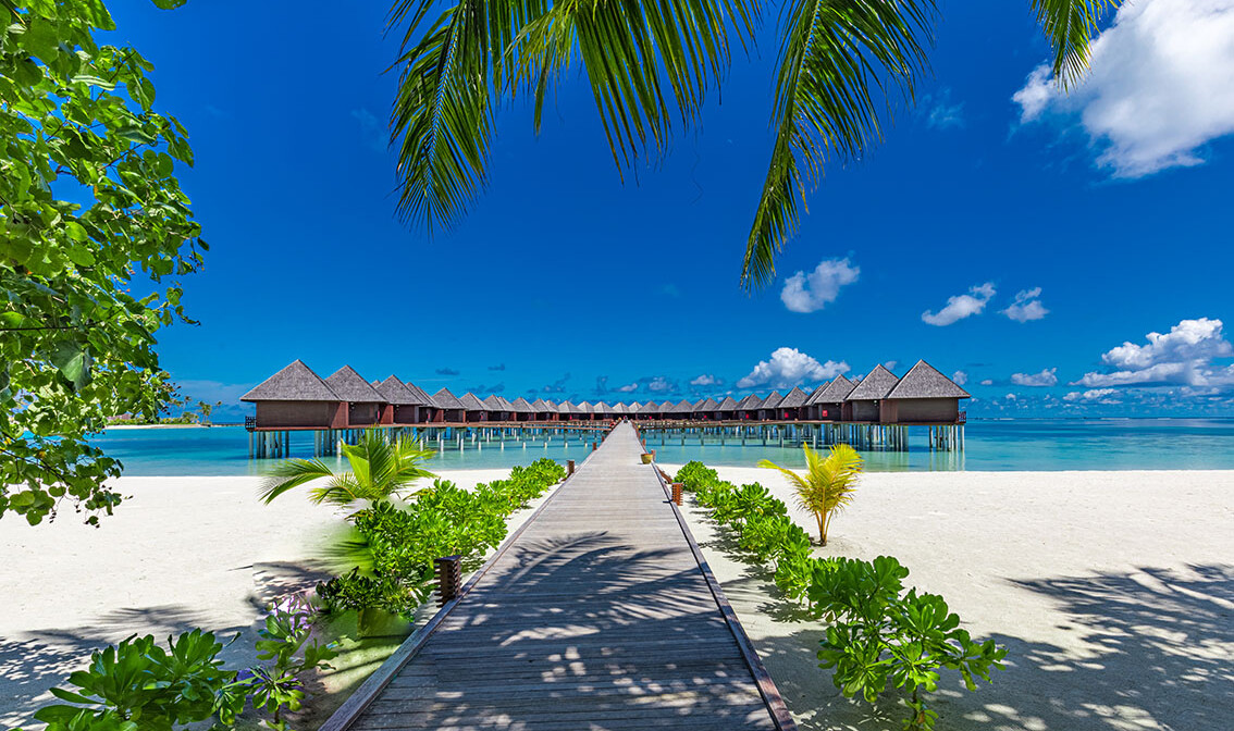 Maldivi, Olhuveli, luksuzne vile na plaži