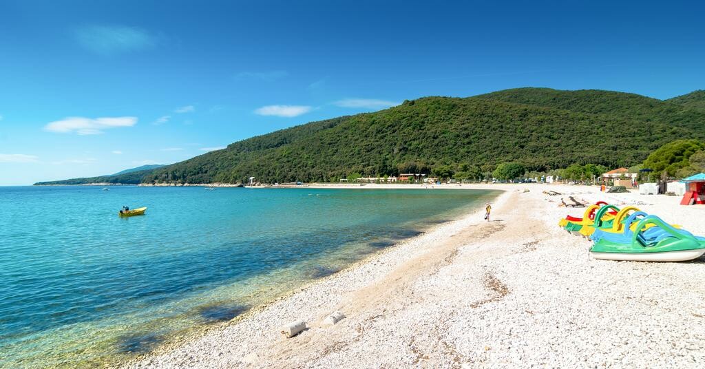 Rabac, Hotel Amfora, plaža