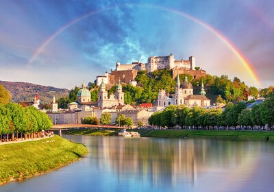 Stari grad Salzburg na 120 m visine iznad Salzburga, putoavanje u Salzburg