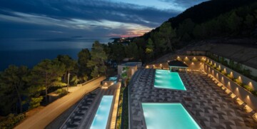 Hotel Alfir, Blato, Korčula, vanjski bazeni noćna