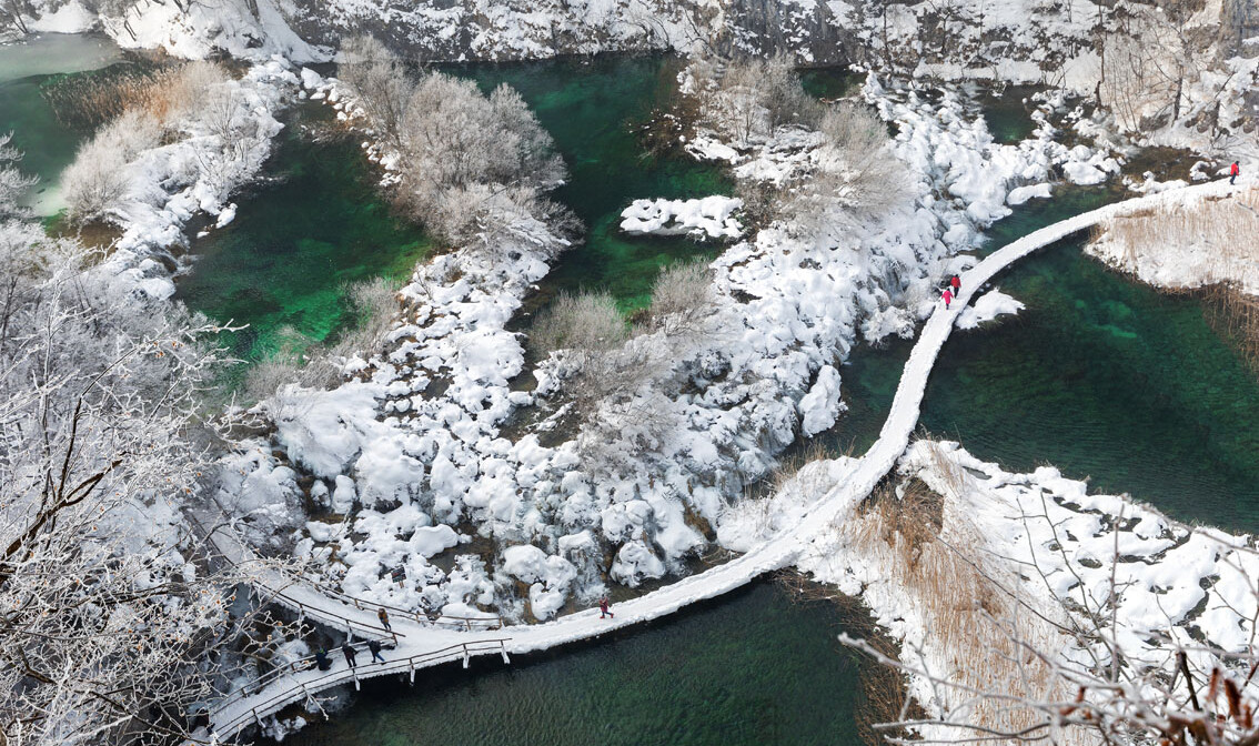 plitvička jezezera, zima