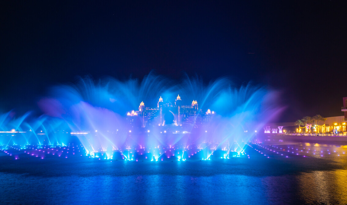 Dubai, Palm Fountain Show, Palm Jumeirah