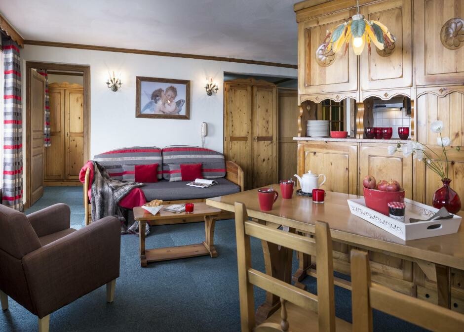 Val Thorens, Village Montana, kuhinja i primača, 49 m2