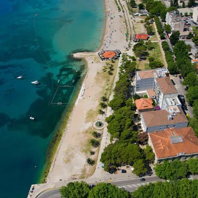 Omiš, Hotel Plaža, panorama