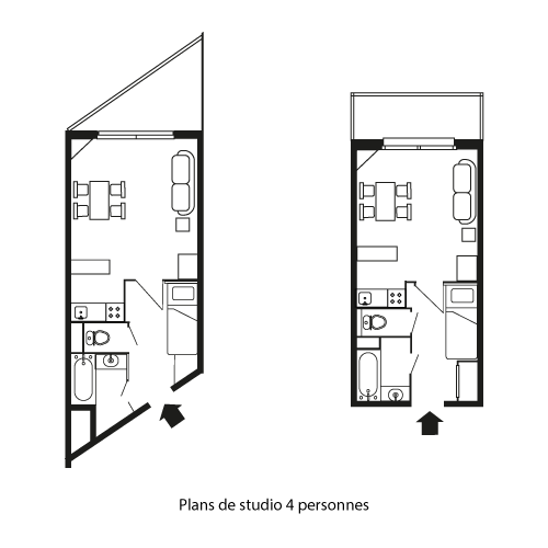 Tlocrt - Studio apartman