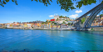 Rijeka Douro i pogled na Ribeiru, putovanje u Portugal