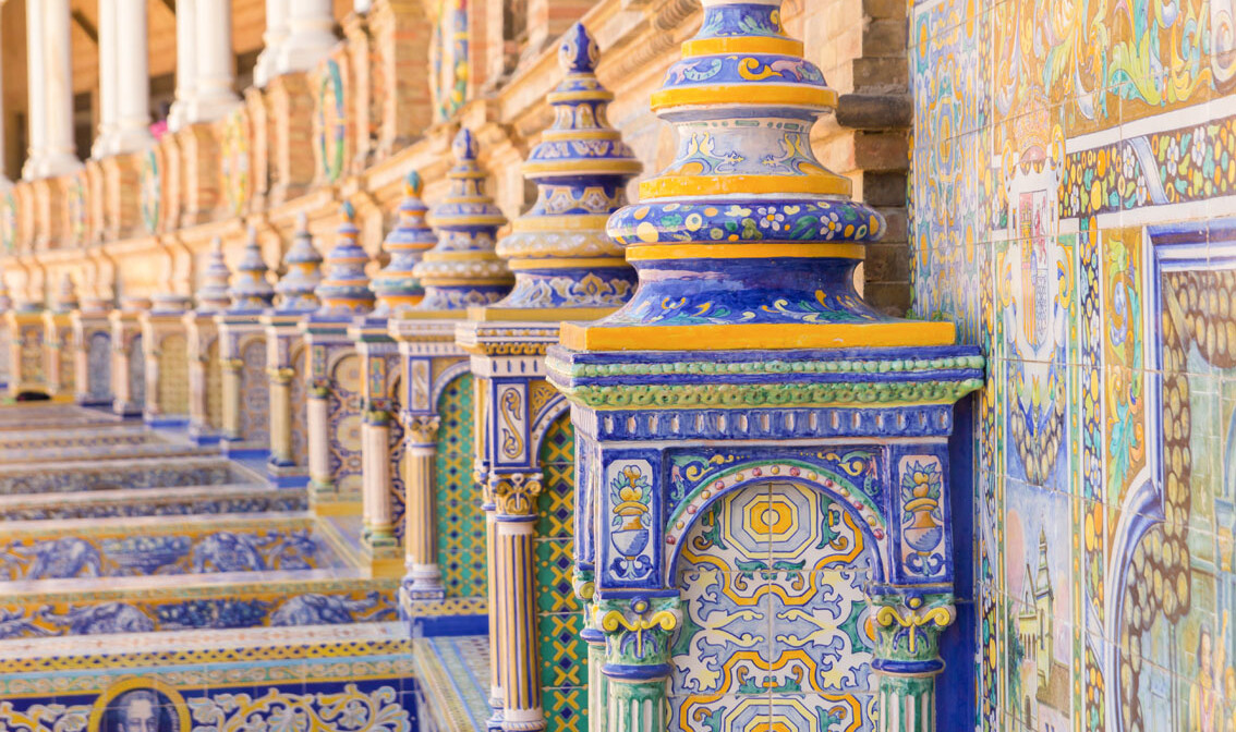 Andaluzija, Plaza espana seville ceramic decoration