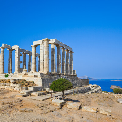Atena, Sounion - Posejdonov hram s prekrasnim pogledom na Egejsko more, putovanje zrakoplovom