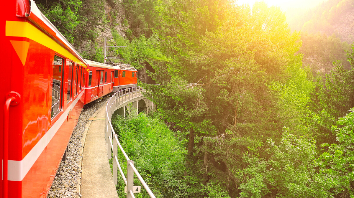 Švicarska, vlak od Chura do Arosa