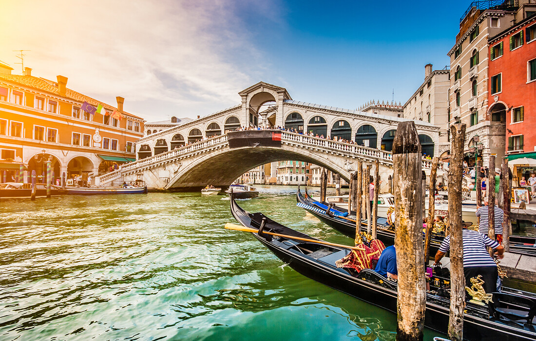 Putovanje u Veneciju, Kanal Grande s mostom Rialto, putovanje u Veneciju