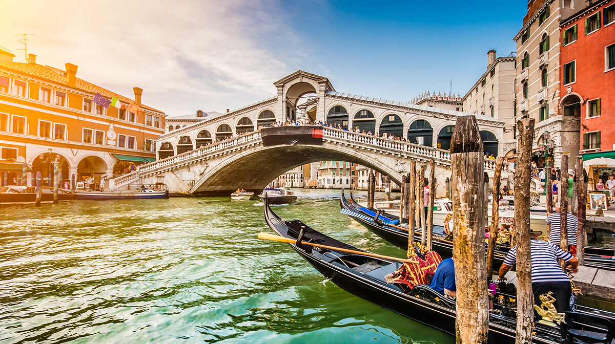 Putovanje u Veneciju, Kanal Grande s mostom Rialto, putovanje u Veneciju