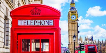 London putovanje, crvena telefonska govornica i Big Ben