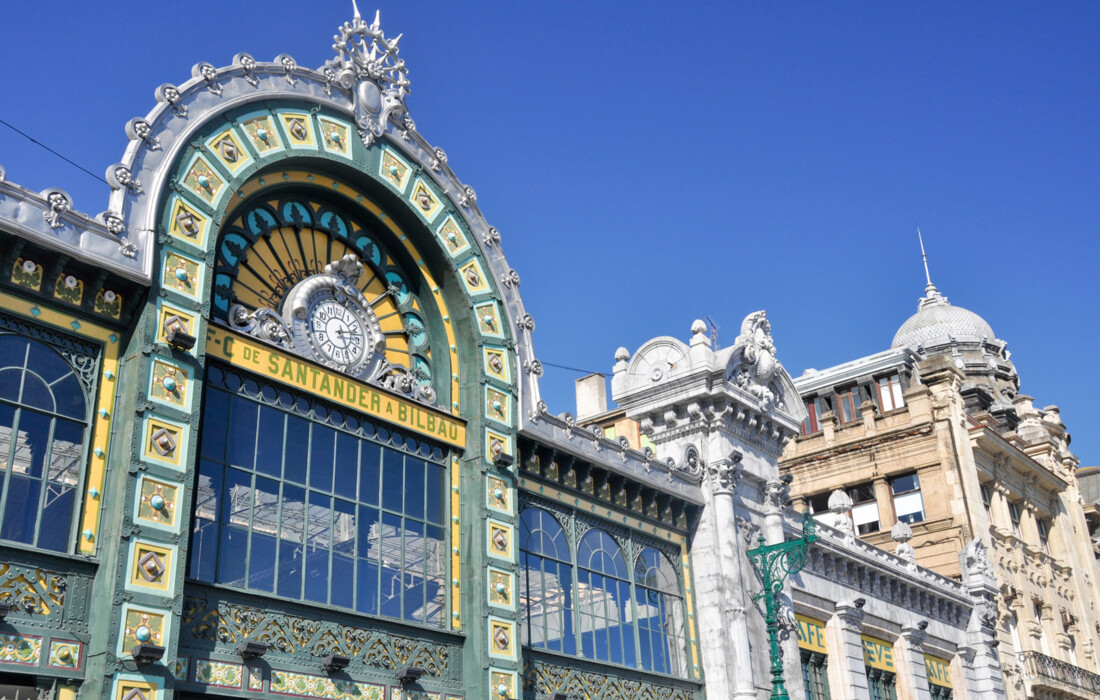 Bilbao - Facade of Abando train station