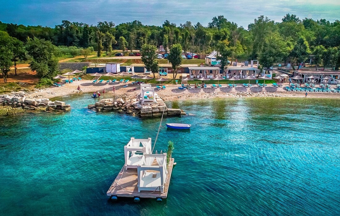 Funtana, Polidor Camping Park, plaža