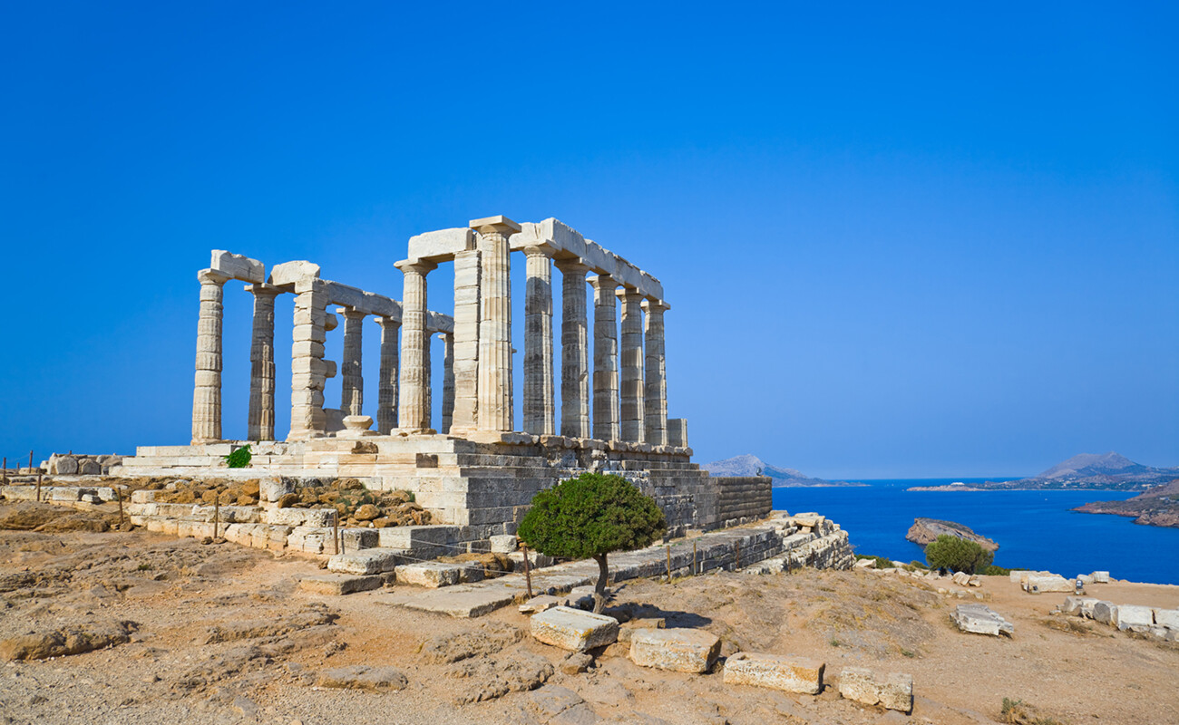 Atena, Sounion - Posejdonov hram s prekrasnim pogledom na Egejsko more, putovanje zrakoplovom