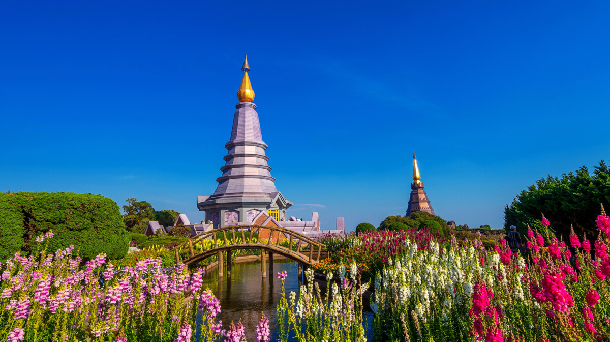 Tajland, znamenita pagoda u nacionalnom parku doi Inthanon u Chiang Maiju