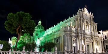 Katedrala Catania, sicilija putovanje posebnim zrakoplovom