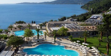 Krf, Agios Ioannis, Hotel Marbella, panorama bazena i mora