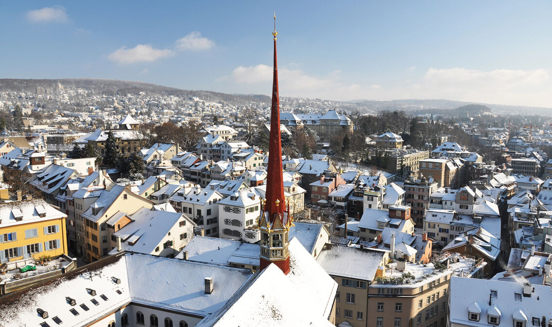 Švicarska, ZÜRICH, zima
