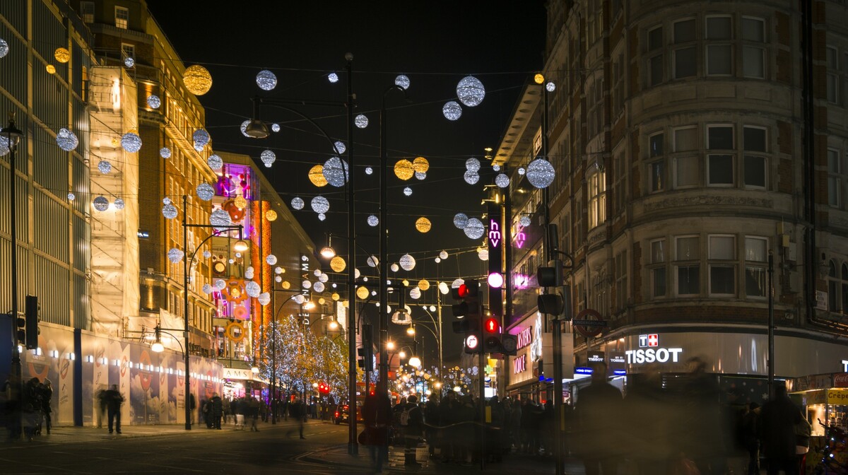 London putovanje za Advent,  okićene ulice Londona