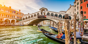 Putovanje u Veneciju, Kanal Grande s mostom Rialto, putovanje u Veneciju