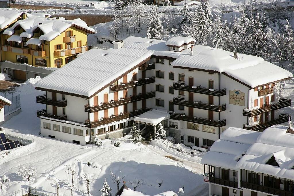 Skijanje u Italiji, skijalište Andalo / Paganella, Andalo, Hotel Splendid, pogled izvana