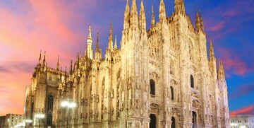 Milano, Duomo u zalazak sunca, putovanje autobusom, mondo travel