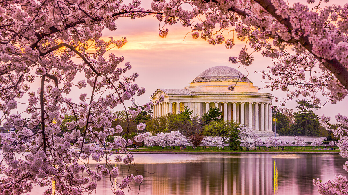 Jefferson memorial, putovanje Washington, istočna obala Amerike, Američka tura, daleka putovanja