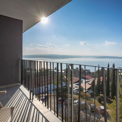 Crikvenica, Hotel Ad Turres, superior, pogled more