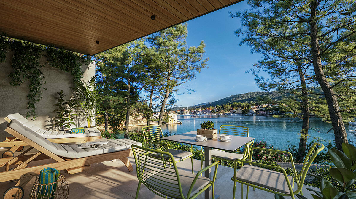 Valamar Amicor Resort Villas, pogled na grad