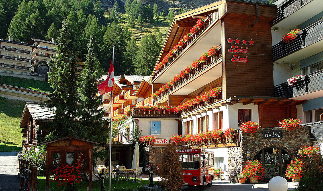 Švicarska, Zermatt, Hotel Simi po ljeti