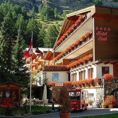 Švicarska, Zermatt, Hotel Simi po ljeti